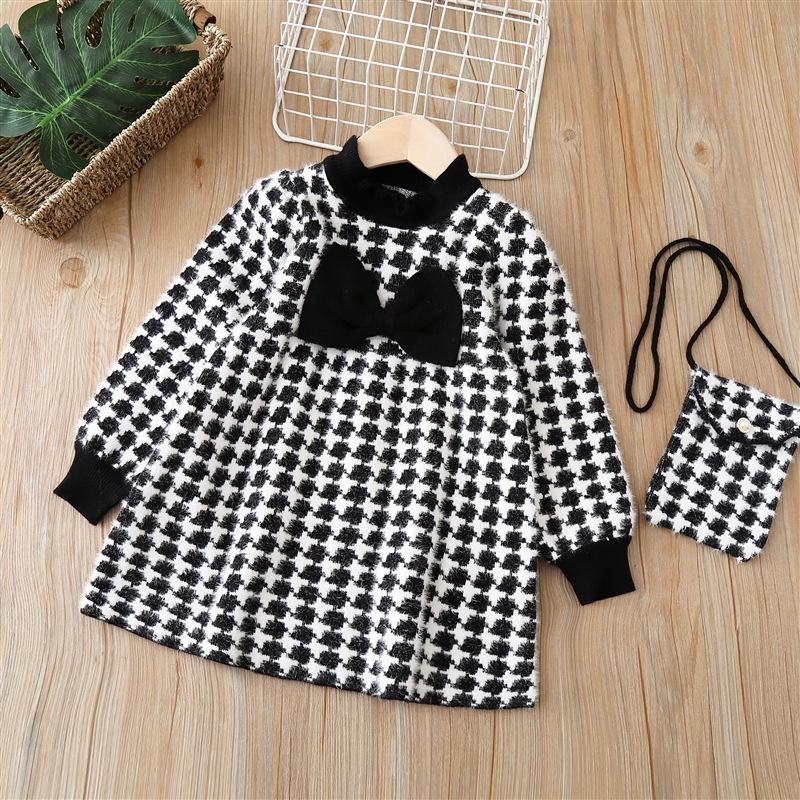 Spring Autumn Girls Children Knitted Woolen Dresses-Veeddydropshipping