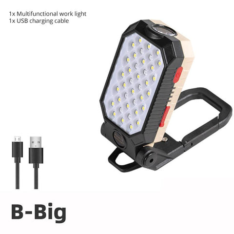 Powerful COB Work Light Rechargeable LED Flashlight Adjustable Waterproof-TI00770-Veeddydropshipping