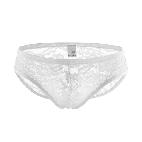 Lingerie Lace Underwear Bulge Pouch Briefs Bikini Transparent-MF01521-Veeddydropshipping