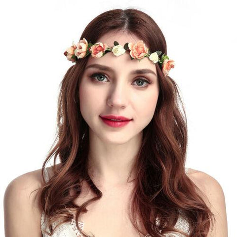 Flower Headband Head Garland Hair Band-WF01116-Veeddydropshipping