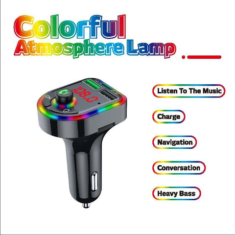 35W Bluetooth 5.0 USB Car Charger Atmosphere MP3 Player 3.1-PA01131-Veeddydropshipping