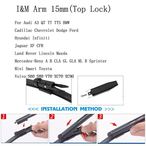Car Windshield Wiper Blades Universal Soft Double Layer Rubber-AM00197-Veeddydropshipping