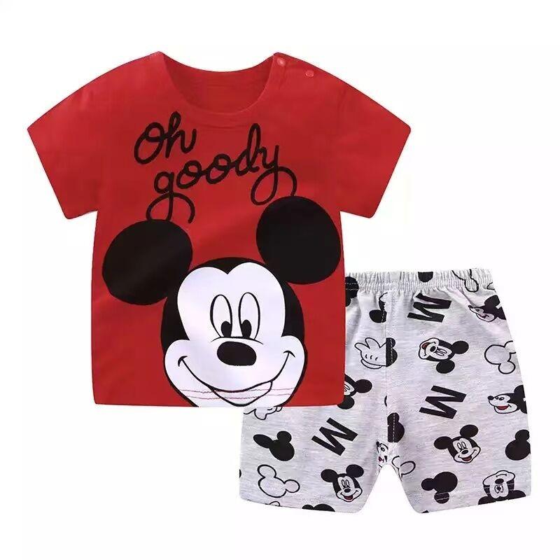 Mickey Mouse Short Sleeved Suit Toddler Costume Clothes Baby Boys Clothing-Veeddydropshipping-3