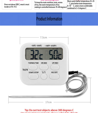 Kitchen Thermometer Stainless Steel Probe-HA00983-Veeddydropshipping
