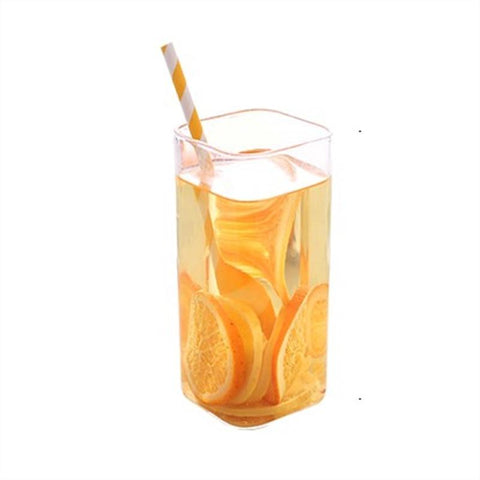 Square Glass Cup Mug Heat-Resistant Water Cups-HA01278-Veeddydropshipping