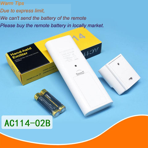 Original A-OK AC114-1 Channel Remote Controller AC114-6 RF433 Wireless-TI01073-Veeddydropshipping