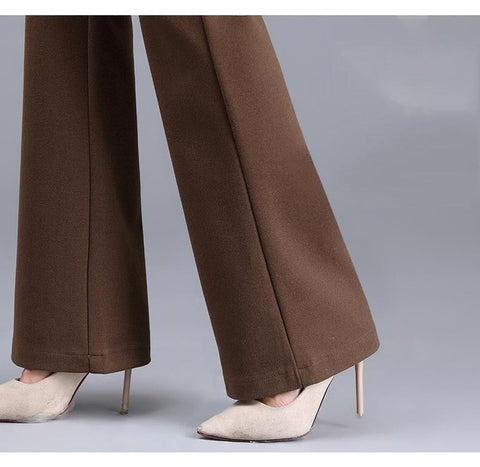 Vintage High Waist Button Flare Pants-Veeddydropshipping