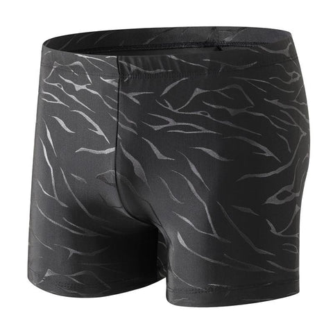 Men Sharkskin Professional Swim Boxer Shorts Polyester Elastic Tight Beach -OS00104-Veeddydropshipping