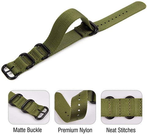 Field Watch Fabric Strap 24 Hours Display Japan Quartz -JW00798-Veeddydropshipping
