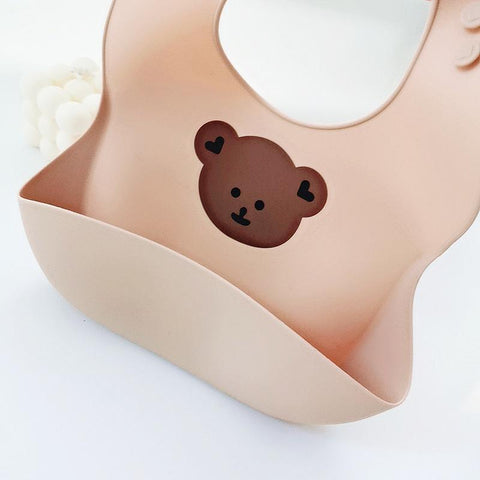 Cute Bear Baby Silicone Bib Waterproof Baby Bibs Newborn Babies Items Accessories-Veeddydropshipping-5