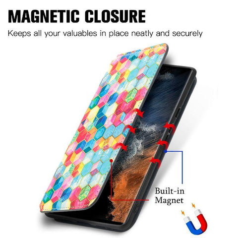 Card Wallet Phone Case For Samsung Galaxy S22 S21 S20 FE Ultra S10 S9 S8 Plus-PA00242-Veeddydropshipping