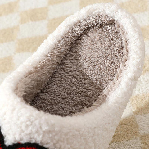 House Couples Men Fluffy Slides Cartoon Embroidery-BS01224-Veeddydropshipping