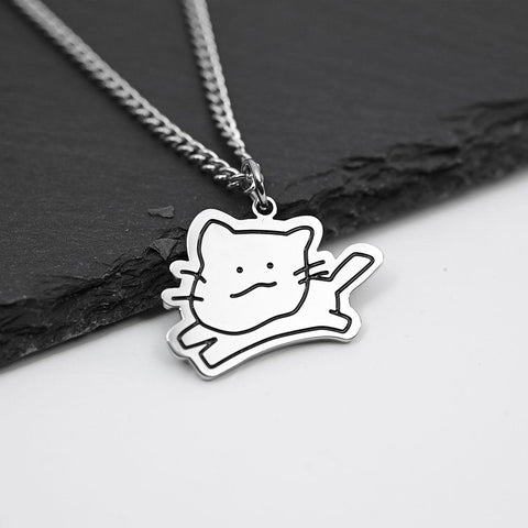 Killer Cat Necklace For Women Men  Cat Pendant Chain Jewelry -JW01263-Veeddydropshipping