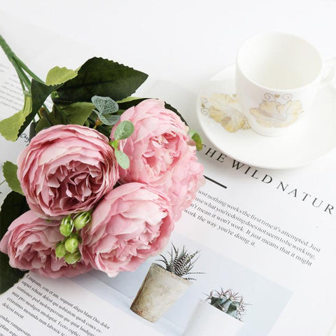 Hydrangea Flowers Artificial Bouquet Silk Blooming-HA00671-Veeddydropshipping