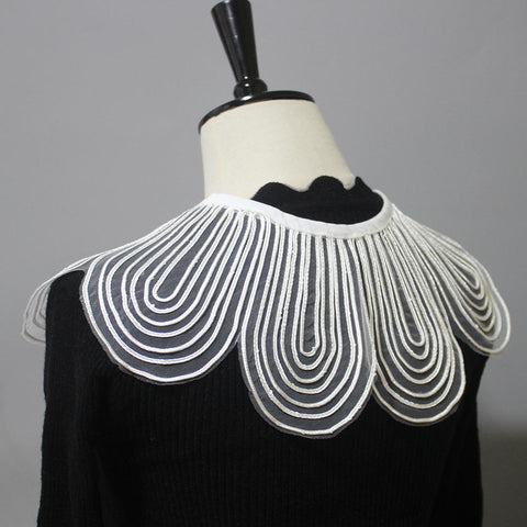 Korean Lapel Doll Fake Collar Shawl-WF01237-Veeddydropshipping