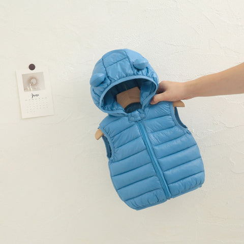Boys Girls Warm Down Vest Kids Cotton Waistcoat-Veeddydropshipping