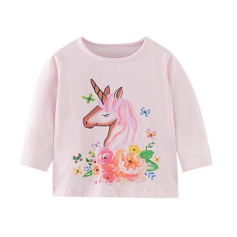 Little maven Baby Girls T-shirt Long Sleeves Cotton Soft Autumn Clothes-TB00946-Veeddydropshipping