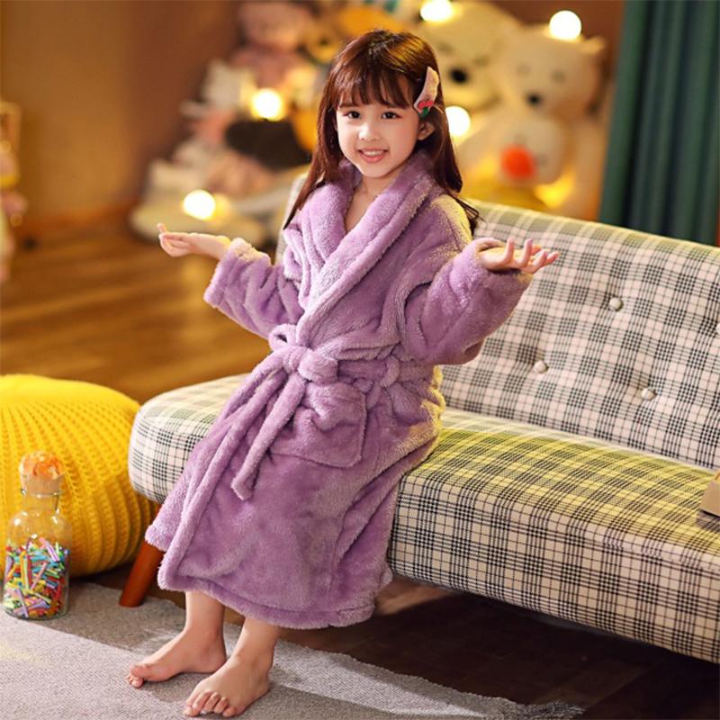MudiPanda Winter Children&#39;s Bathrobe Pajamas For Girls Kids-TB01062-Veeddydropshipping