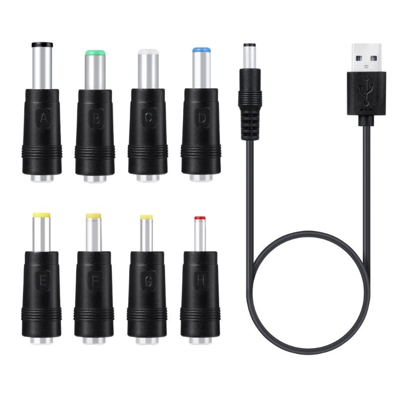Usb to for Dc Plug, 8 in 1 Usb Plug to for Dc Hollow Plug Cable, Power Cable-CE01158-Veeddydropshipping