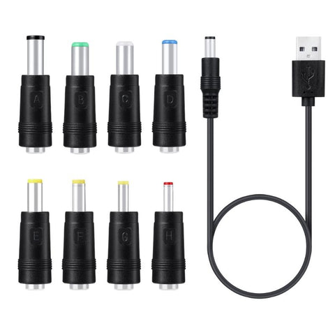 Usb to for Dc Plug, 8 in 1 Usb Plug to for Dc Hollow Plug Cable, Power Cable-CE01158-Veeddydropshipping