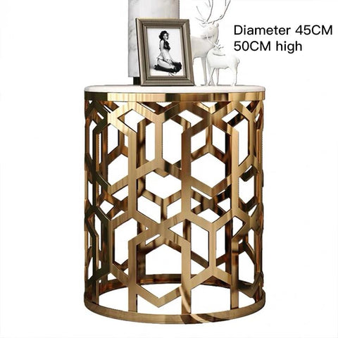 Small Auxiliary Service Tables Sofa Round Side Table-HA01571-Veeddydropshipping
