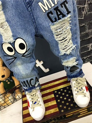Baby Boys Girls Jeans Pants New 2019 Children Trousers 1-7Yrs Boys Girls-TB01288-Veeddydropshipping