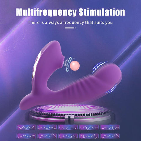 Silicone Vagina Sucking Vibrators 10 Speed Vibrating Oral Sex Clit Sucker Clitoris-BH01238-Veeddydropshipping