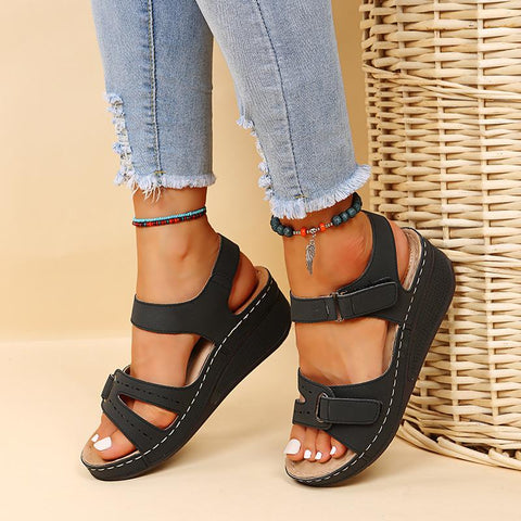 Sandals Comfortable Flat Sandals Women Open Toe Beach Shoes Woman-BS00801-Veeddydropshipping
