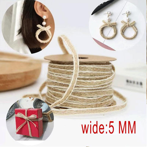 Rope Burlap Hessian Ribbon with Lace-HA00100-Veeddydropshipping