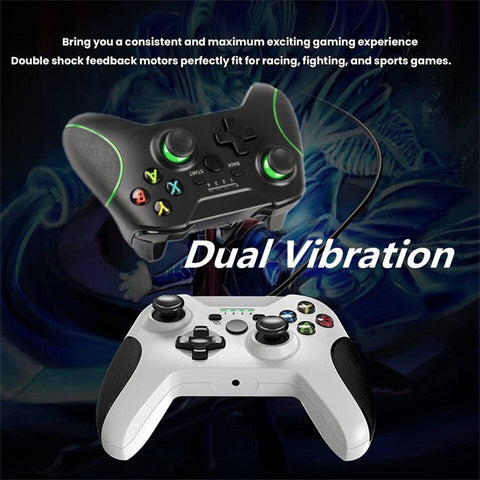 USB Wired Controller PC Gamepad Joystick With Dual Vibration Audio Jack -CE01310-Veeddydropshipping