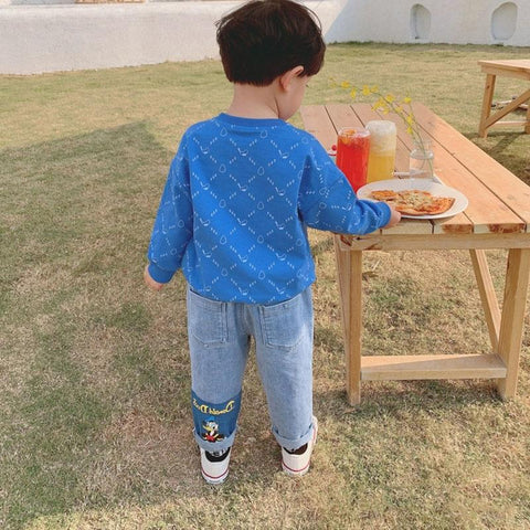 Boys Clothing 2022 New Kids Baby Printed Jeans Boys Pants Ripped-TB01275-Veeddydropshipping