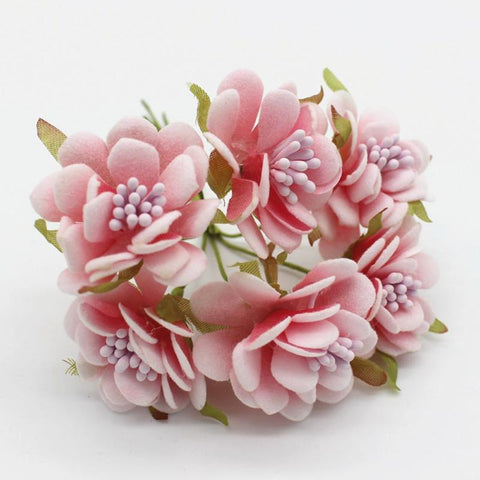 Artificial Velvet Cherry Blossom Flower-HA00776-Veeddydropshipping