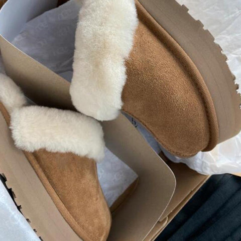 Women Flats Shoes 2023 New Fashion Platform Casual Home Suede-BS01153-Veeddydropshipping