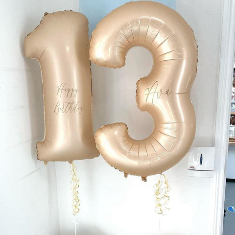 Bear Balloon with Heart Creamy Caramel Balloon-HA00733-Veeddydropshipping