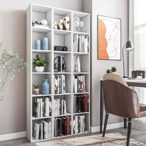 Tower Tall Slim Bookcase Bookshelves Storage Shelves -HA01750-Veeddydropshipping