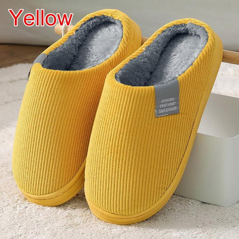 Men Slippers Warm Cotton Slippers Women Shoes Indoor House-BS01238-Veeddydropshipping