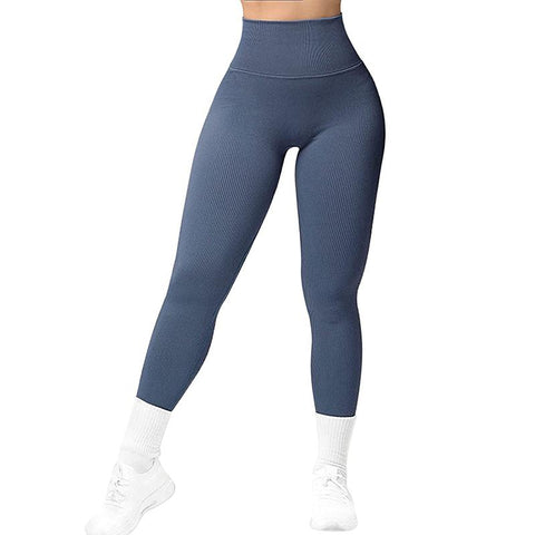 Ribbed Leggings Women Seamless High Waist Sexy Push Up Butt Yoga Pants -OS00873-Veeddydropshipping