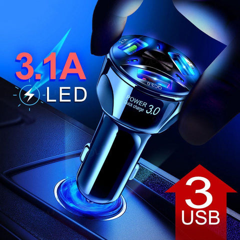 New 3-Port USB Car Charger Adapter LED Display-PA01169-Veeddydropshipping