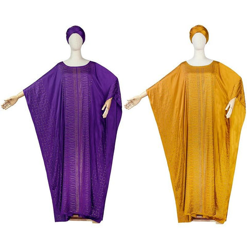 African Silk Dresses For Women-WF01521-Veeddydropshipping