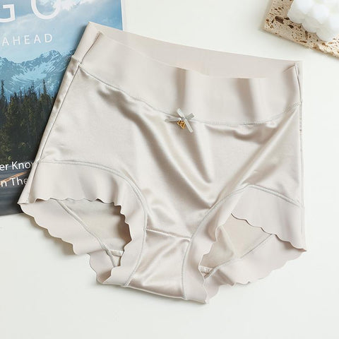 Women Ice Silk Satin Briefs Seamless Underwear-WF00785-Veeddydropshipping