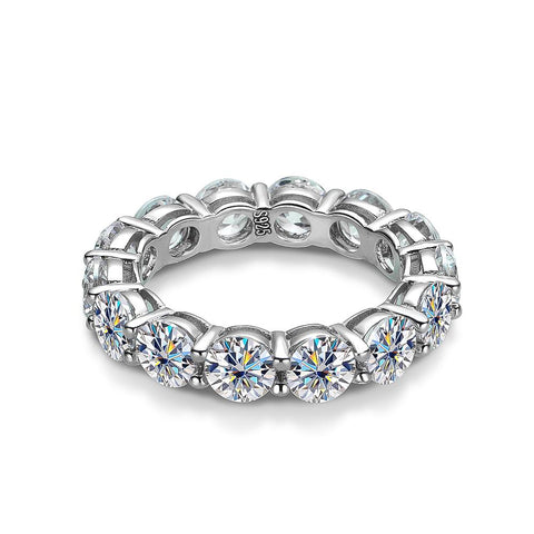 5mm  Moissanite Ring 925 Sliver Plated with White Gold Rings For Women-JW00029-Veeddydropshipping