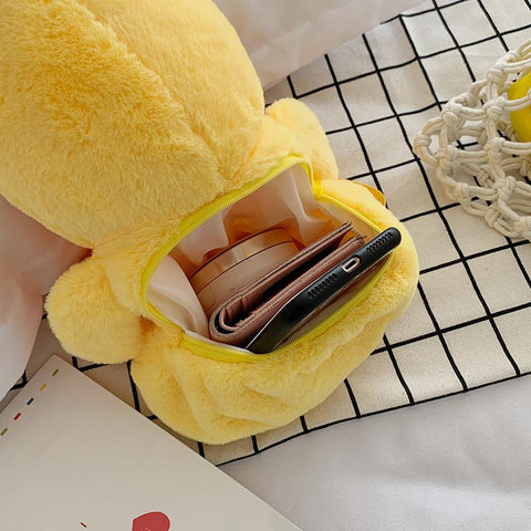 Anime Cartoon Figure Plush Toy Girl Boy Backpack Little Yellow Duck-TB00013-Veeddydropshipping