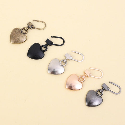 Sewing Zippers Puller Head Heart Shape-HA00075-Veeddydropshipping