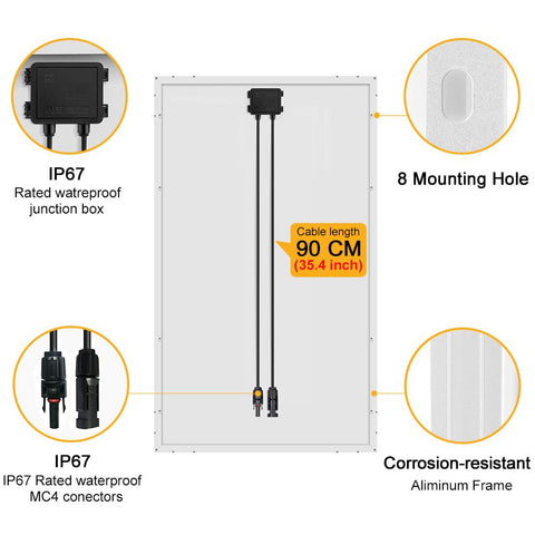 Rigid Solar Panel Kit Waterproof-TI00739-Veeddydropshipping