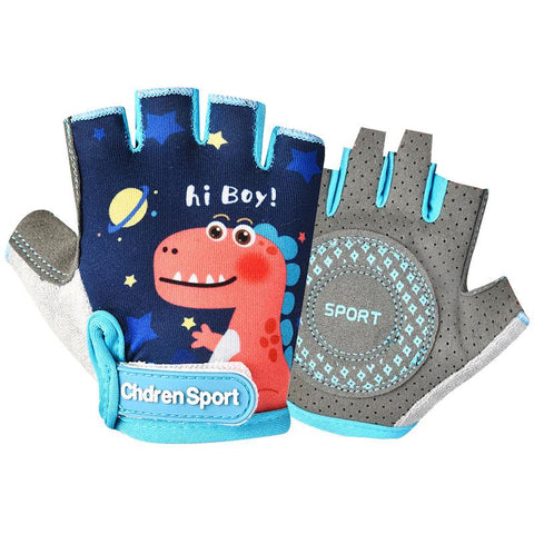 Kids Cycling Gloves Half Finger Skate Child Mountain Bike Bicycle Gloves Sports Gloves -OS01165-Veeddydropshipping