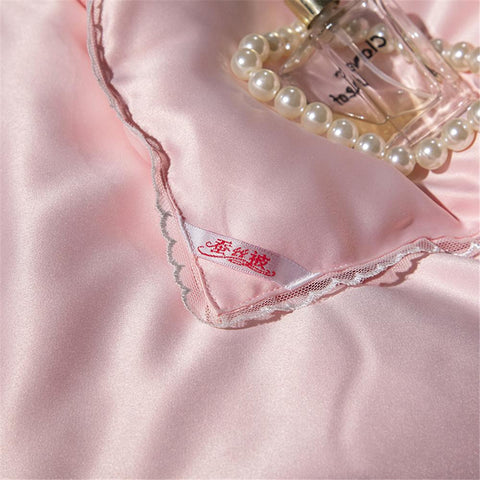 Women Top Grade Pink 100% Silk Quilt-HA00400-Veeddydropshipping