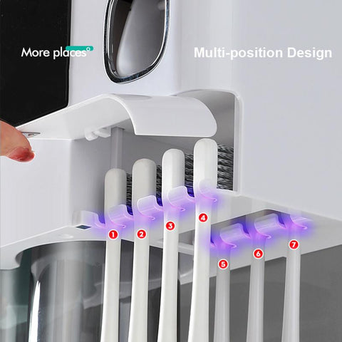 Magnetic Adsorption Inverted Toothbrush Holder-HA01016-Veeddydropshipping