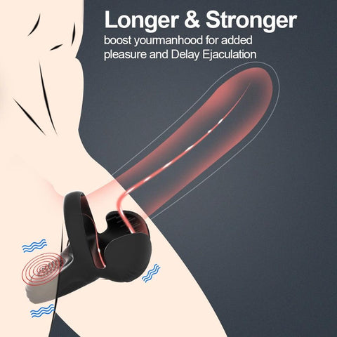 Male Testicle Scrotum Stimulator Vibrator Penis Cock Rings Delay Ejaculation -BH01173-Veeddydropshipping