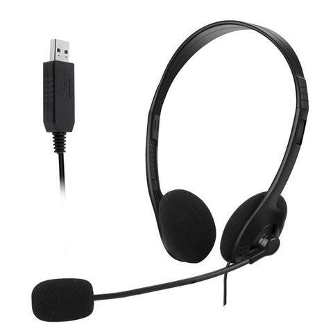 3.5mm Noise Cancelling Wired Headphones With Microphone Universal USB -CE01271-Veeddydropshipping
