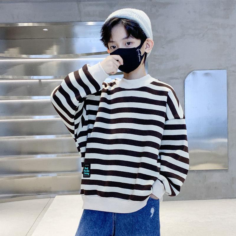 Sweatshirts Boy Fashion Striped Clothes-Veeddydropshipping